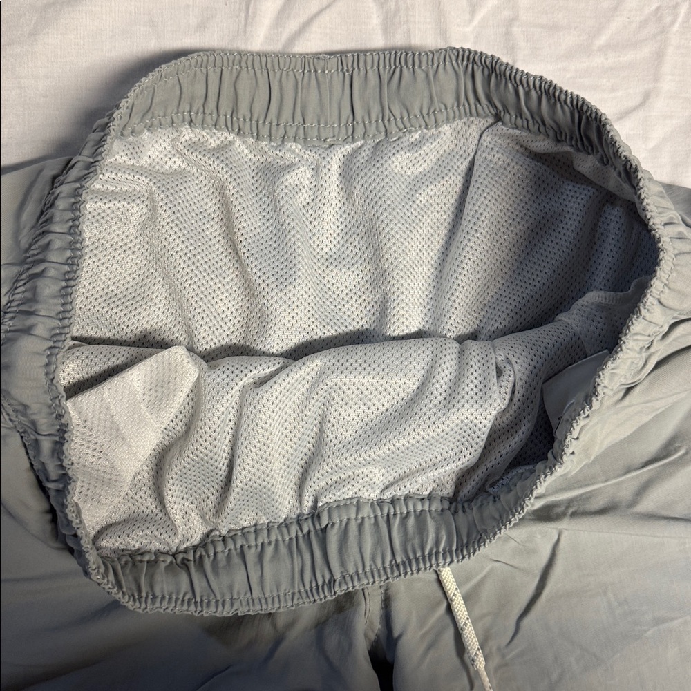 Gray Drawstring Swim Trunks - Picture 2 of 2